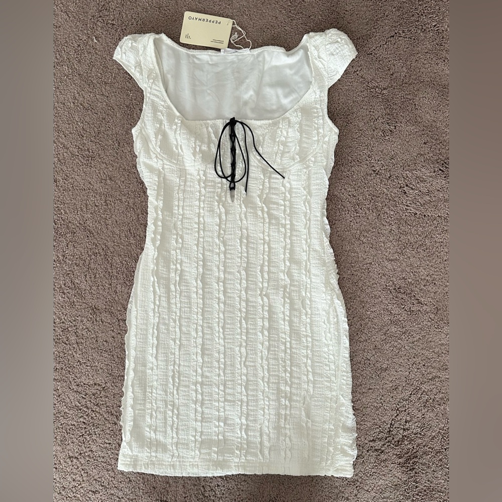 White Corset Mini Dress w/ Tags